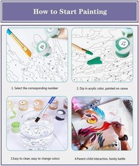 Pumpkin Paint by Numbers Kit for Adults Autumn Harvest Canvas DIY Art D