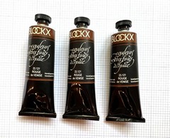 Vintage Blockx Oil Paint. Venetian Red. Box Of 3. 35 ml.