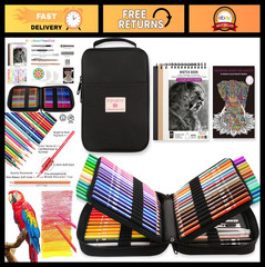80 Colored Pencils Set – 72 Vibrant Colors, Soft Core Drawing Supplies for Adult