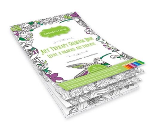Adult and Teen Coloring Book 6.25″ x 9″ Bird Sanctuary and Flowers Themed Pad