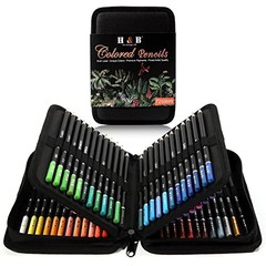 Colored Pencils Kit, Oil-Based Soft Core Art Supplies for Adults and 72
