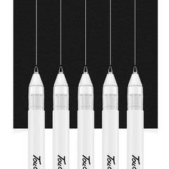 3Pcs 0.8mm White Ink Marker Pen Fine Tip Writing Drawing Sketching Painting Tool