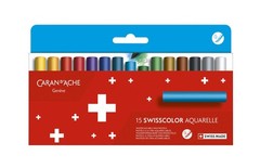 Swisscolor Water-Soluble Wax Pastels – Set of 15