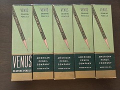 Venus 3800 2H Drawing Pencil -Lot Of 5 Boxes Black Single Color MPN 3800