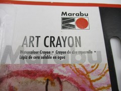 Marabu Art Crayon Watercolour Wax Pastels 4 Color Set Lovely Red Multicolor