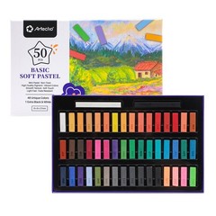 50pcs Soft Pastels, 48 Colors Including 4 Fluorescent Colors, Extra Free Blac…