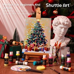 Acrylic Paint 100 Colors 2oz Bottles, Artist Quality, Non-Toxic, Craft Set