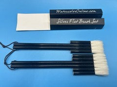 Michael Solovyev Signature Silver Flat Watercolor Brush Set-2 Brushes #4 & #6