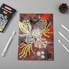 White Gel Pens 0.6mm Fine Point Opaque White Archival Ink Pen for Art, Coloring,