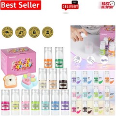 12 Color Silicone Pigment Paint – Color Changing Liquid for Crafting Squishies
