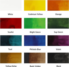 Mont Marte Acrylic Ink Premium 12Pc X 20Ml (0.7 US Fl.Oz), Acrylic Inks