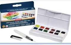 Derwent Inktense 12 Paint Pan Travel Set #2 (2306244) Brand New Fast Shipping