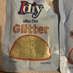 iDIY Ultra Fine Glitter 100g 3.5 oz Pouch w Easy-Pour Bag & Funnel-craft Fun
