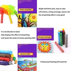 KUPTOOL Oil Pastel Set,Professional Painting 1 Count (Pack of 25), 25 Colors