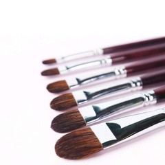 Transon Red Sable Filbert Paint Brushes 6pcs for Watercolor, Filbert,