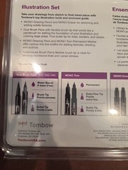 TOMBOW ILLUSTRATION SET – PEN AND INK – 9 PIECES–NEW–