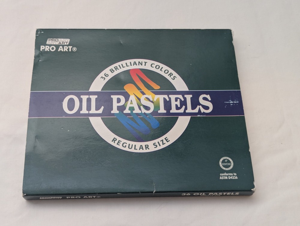 Pro Art Oil Pastel 36 Brilliant Color Set Regular Size Vintage Sealed Pro 3012