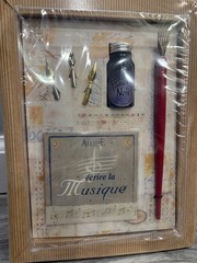 Aladine Calligraphy Ink & Pen Set in Box – Musique – Made in France ~ NEW
