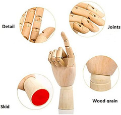 Wood Artist Drawing Manikin Articulated Mannequin with Wooden Flexible Fingers 1