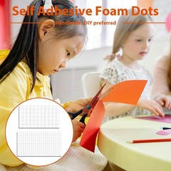 8 Sheets 1320 Pcs Foam Squares 2 Sizes Double Sided Foam Tape Adhesive Dots M…