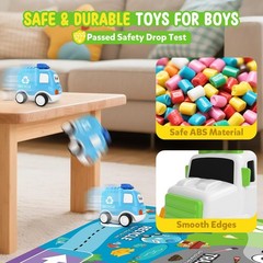 7-in-1 Toddler Truck Toys for 2 3 4 5 Year Old Boys – 17″ Longer Transport Ec…