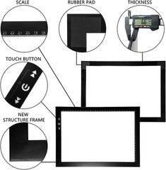 A4 LED Light Box USB Brightness Dimmer Lock/Unlock Modes Sketching Tattoo