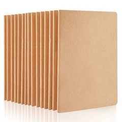 15 Pack Blank Kraft Notebooks, Unlined Sketchbook Note Pad Travel Journal for…