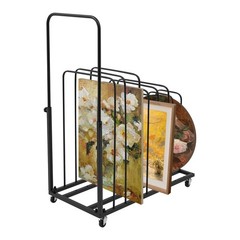 Art Canvas Storage Rack with Wheels Rolling Art Canvas Organizer for Art Studio