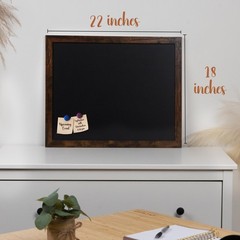 Loddie Doddie Wood Chalkboard Calendar – 18 in x 22 18″W x 22″H, Rustic Frame
