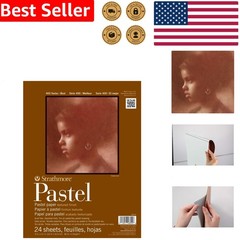 400 Series Tape Bound Pastel Pad 9×12 Assorted Colors Textured 80lb 24 Sheets