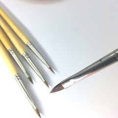 XDT Triangular Tip Nail Art Brush 20pc Set #00 Pure Kolinsky Sable Micro Detail