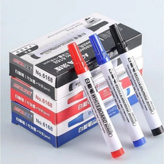 4/8Pcs Black Erasable Whiteboard Pen, Red Blue Easy to Wipe Large Head Pen, Larg