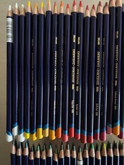 Derwent Inktense Pencils, 72 set plus a few dupes, 80 pencils total