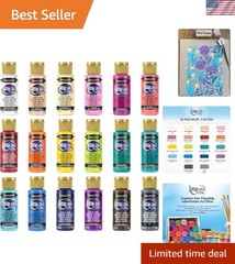 Versatile Americana Acrylics Paint, 18 Rich Colors, Perfect for All Surfaces
