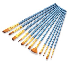 Versatile Paint Brush Set 12Pcs for Oil Acrylic Watercolor Gouache Painting