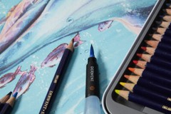 Derwent INKTENSE Pencils, Single Assorted Vibrant Water Soluble Colours