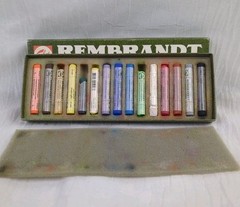 Vintage Royal Talens Rembrandt 15 Soft Pastels sticks for artists Lightly used