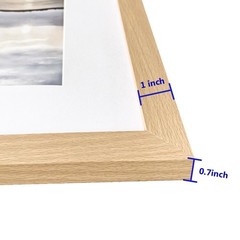 VNVNK 16×16 Frame Natural Wood Color, Perfect for 16×16 Inch Picture without …