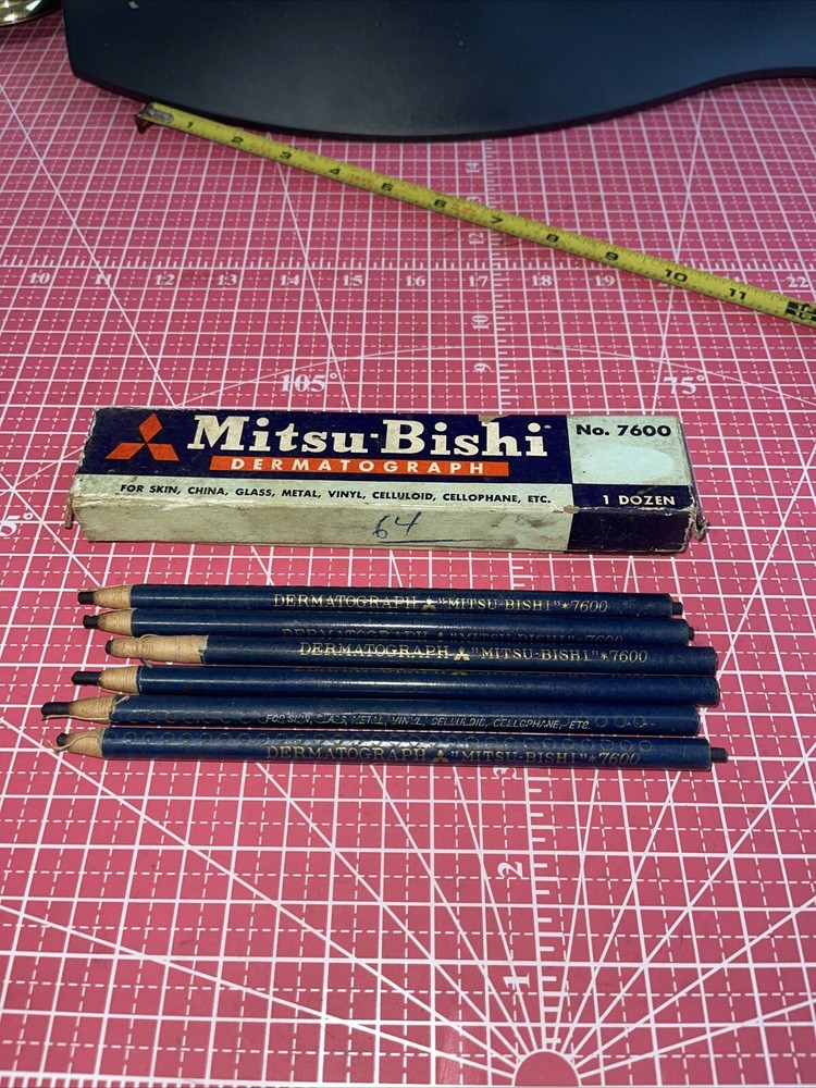 Mitsu-bishi Pencil Dermatograph No 7600 Dark Blue Mitsubishi 6 Pack Used Review