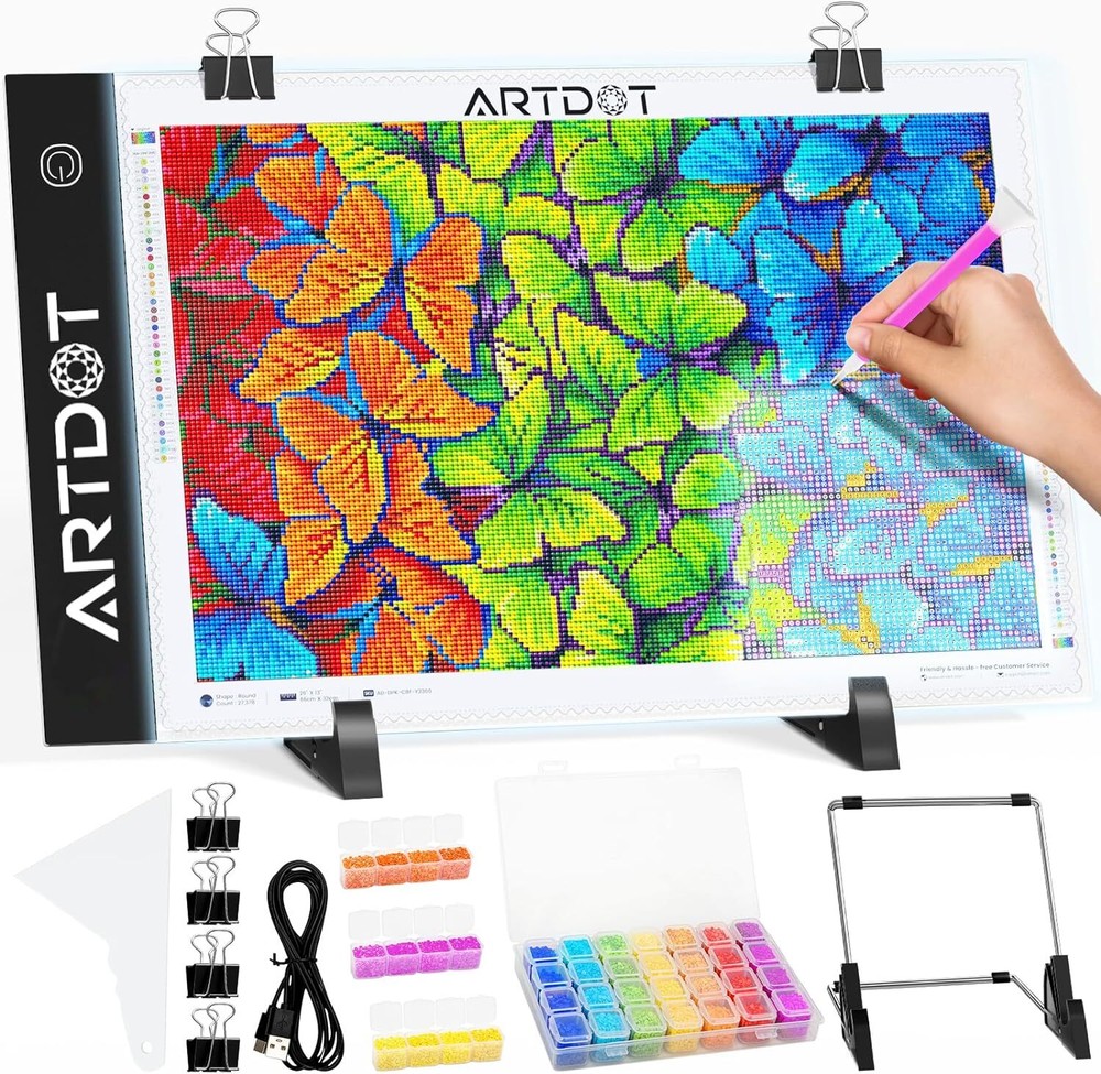 ARTDOT A4 LED Light Board for Diamond Painting Kits Adjustable Brightness
