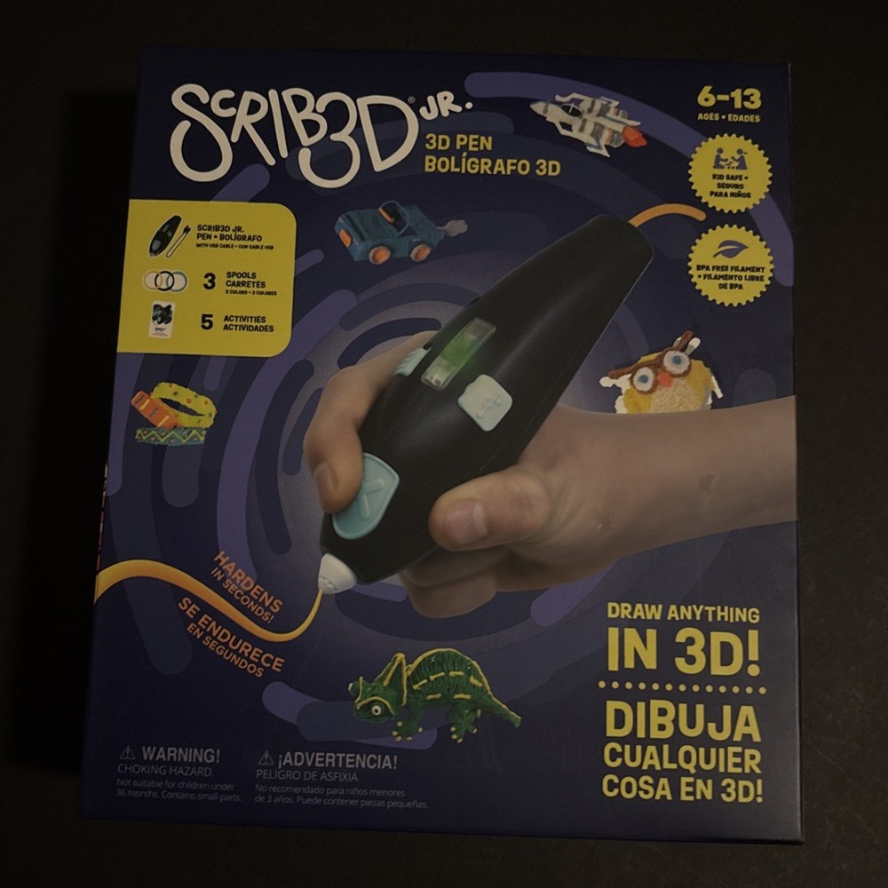 SCRIB3D Junior 3D Printing Pen Set for Kids with Filament, Activity Guide