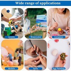 30 Pcs Tiny Detail Paint 17.5×0.45×0.45cm/6.9×0.18×0.18 inches, Black