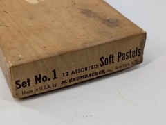 LOT 12!🎨Vintage Artist Grumbacher Finest Soft Pastels No. C Box Set 1 Made USA