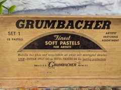 LOT 12!🎨Vintage Artist Grumbacher Finest Soft Pastels No. C Box Set 1 Made USA