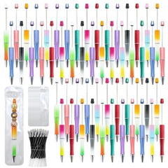 150 DIY Beadable Pen Kit – 50 Ballpoint Pens with Refills & Bags – School Suppli