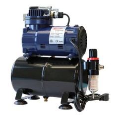 H-300R Paasche Airbrush System w/H-3AS, Compressor, Extra Bottles & Cleaning Kit