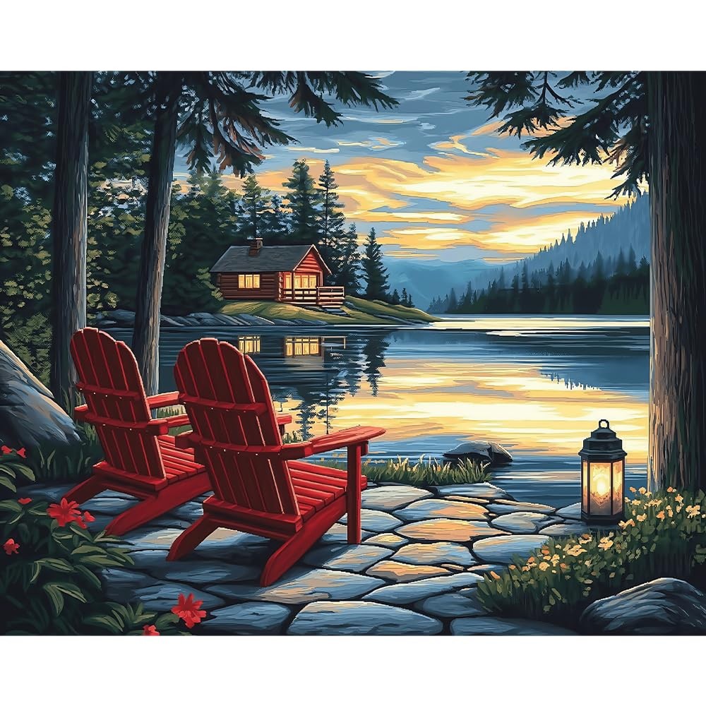 Paint by Numbers Kit for Adults DIY Oil Painting 6×10 inch Wall Art Decor Gift