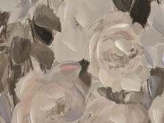 Roses Paint White And Gray-black