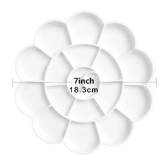 1 pc 18 Well Plastic Paint Palette Tray Flower Shape Artist Palette