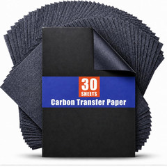 Carbon Paper for Tracing Transfer-Paper Pad, 30 Pcs Black Graphite Copy Paper fo